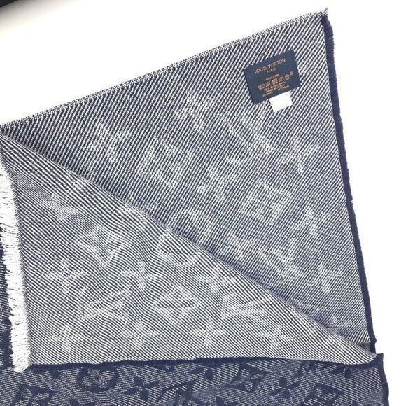 LOUIS VUITTON Monogram Echarpes-Monogram cozy Fringe Stole / Shawl Scarf - Picture 3 of 7